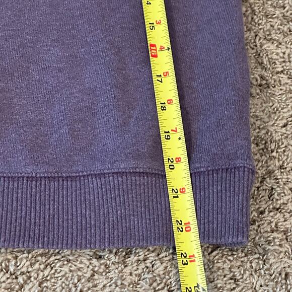 Paradise Collection Purple Zip Up Sweater with Elbow Patches - Picture 5 of 10